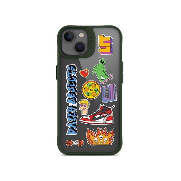 

DailyObjects Street Buzz Green Hybrid Clear Case Cover For iPhone 13 Mini