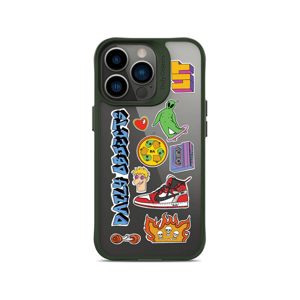 

DailyObjects Street Buzz Green Hybrid Clear Case Cover For iPhone 13 Pro Max