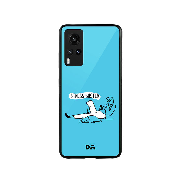 DailyObjects Stress Buster Glass Case Cover For Vivo X60