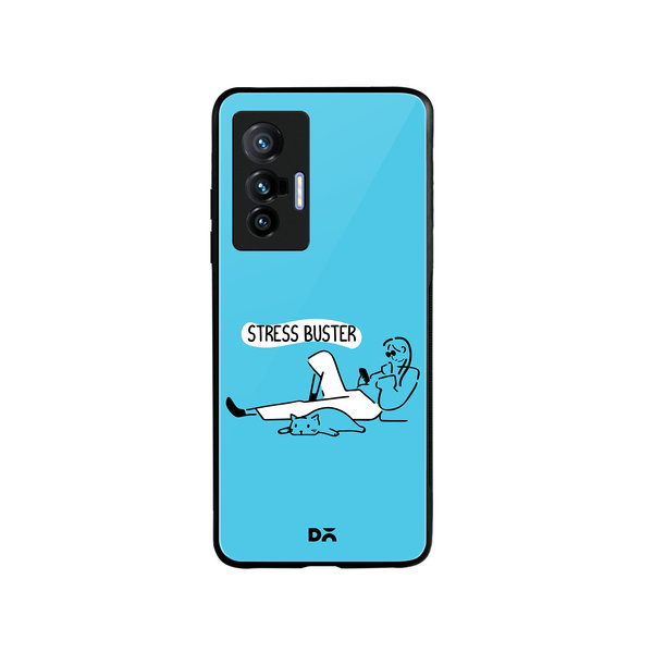 DailyObjects Stress Buster Glass Case Cover For Vivo X70