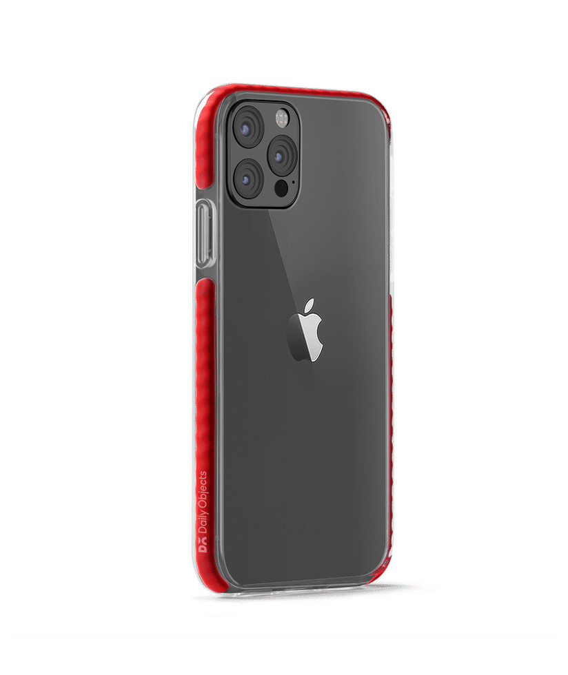 DailyObjects Stride Red Clear Case Cover For iPhone 12 Pro Max