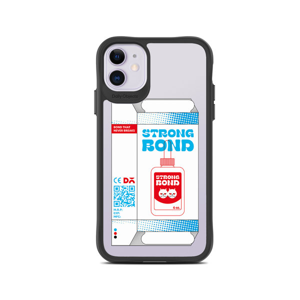 

DailyObjects Strong Bond Black Hybrid Clear Case Cover For iPhone 11
