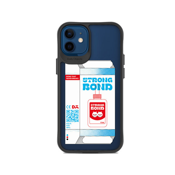 

DailyObjects Strong Bond Black Hybrid Clear Case Cover For iPhone 12