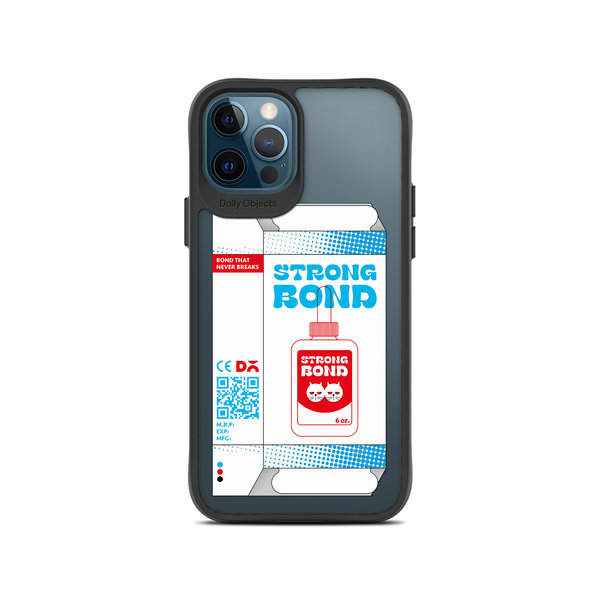 

DailyObjects Strong Bond Black Hybrid Clear Case Cover For iPhone 12 Pro