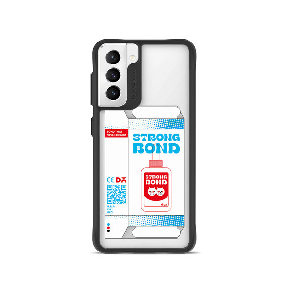 

DailyObjects Strong Bond Black Hybrid Clear Case Cover For Samsung Galaxy S22 Plus