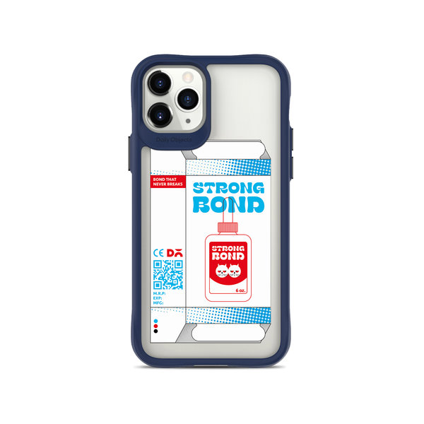 

DailyObjects Strong Bond Blue Hybrid Clear Case Cover For iPhone 11 Pro Max