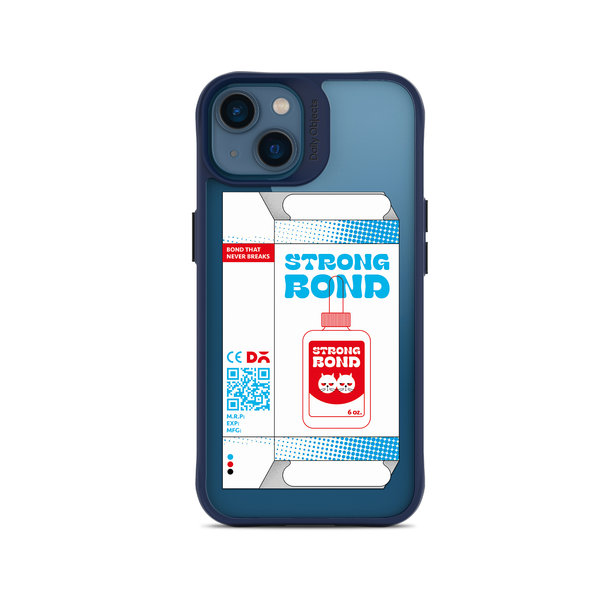 

DailyObjects Strong Bond Blue Hybrid Clear Case Cover For iPhone 14 Plus