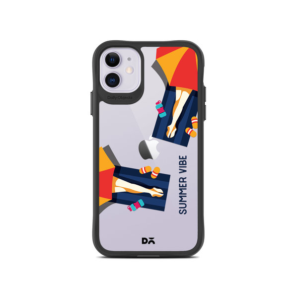 

DailyObjects Summery Vibe Black Hybrid Clear Case Cover For iPhone 11