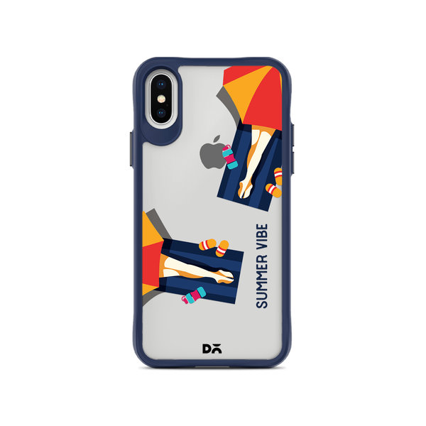 

DailyObjects Summery Vibe Blue Hybrid Clear Case Cover For iPhone XS