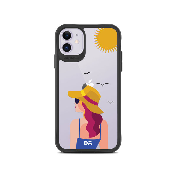 

DailyObjects Sun Tan Black Hybrid Clear Case Cover For iPhone 11