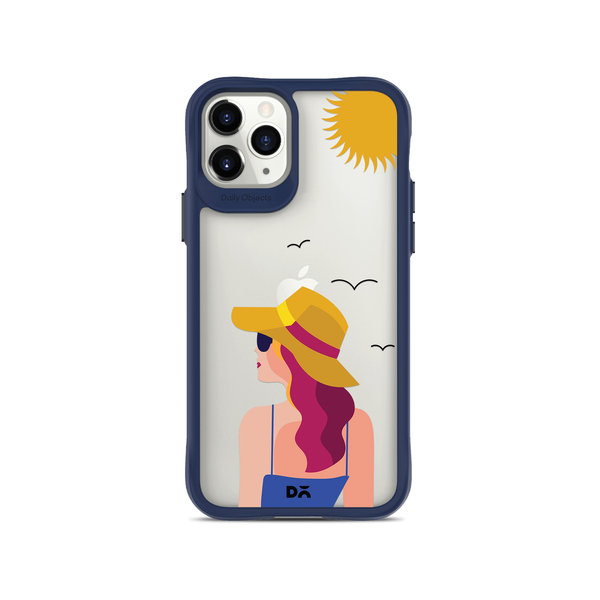 

DailyObjects Sun Tan Blue Hybrid Clear Case Cover For iPhone 11 Pro Max
