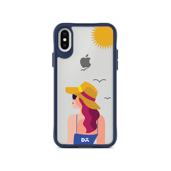 

DailyObjects Sun Tan Blue Hybrid Clear Case Cover For iPhone XS