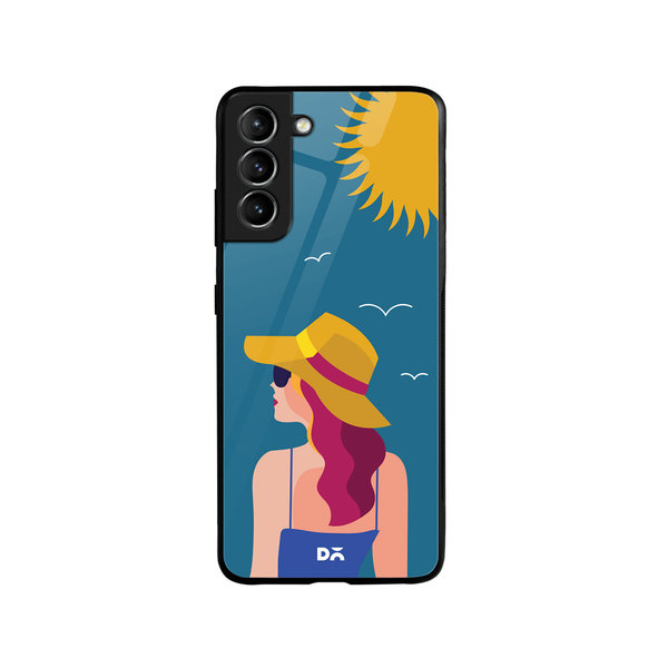 

DailyObjects Sun Tan Glass Case Cover For Samsung Galaxy S21 Plus