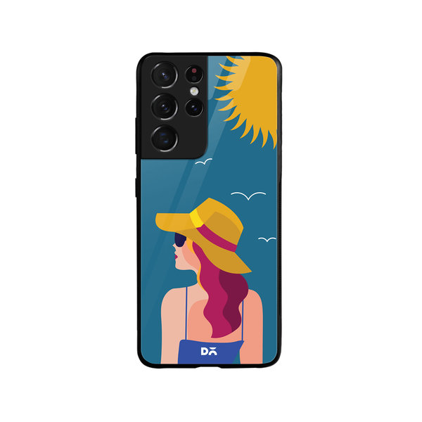 

DailyObjects Sun Tan Glass Case Cover For Samsung Galaxy S21 Ultra