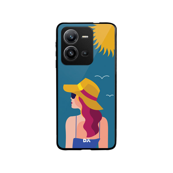 

DailyObjects Sun Tan Glass Case Cover For Vivo V25