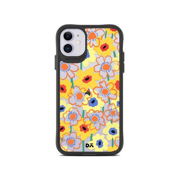

DailyObjects Sunflower Nostalgia Black Hybrid Clear Case Cover For iPhone 11