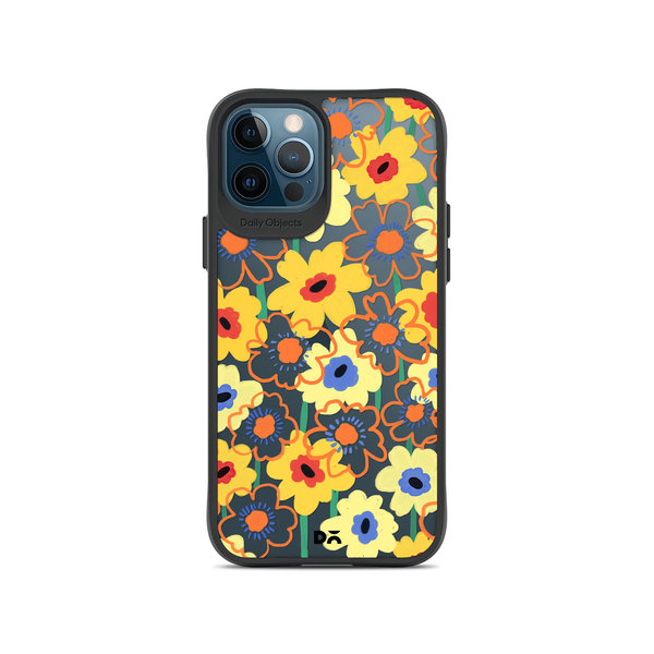 

DailyObjects Sunflower Nostalgia Black Hybrid Clear Case Cover For iPhone 12 Pro Max
