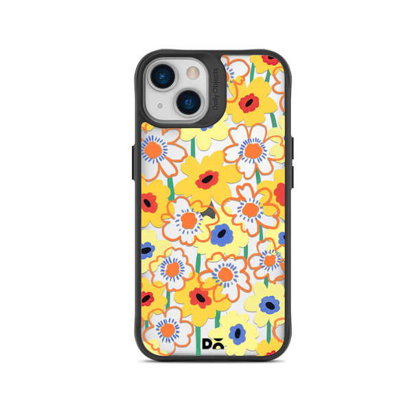 

DailyObjects Sunflower Nostalgia Black Hybrid Clear Case Cover For iPhone 15