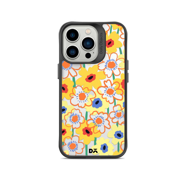 

DailyObjects Sunflower Nostalgia Black Hybrid Clear Case Cover For iPhone 15 Pro Max