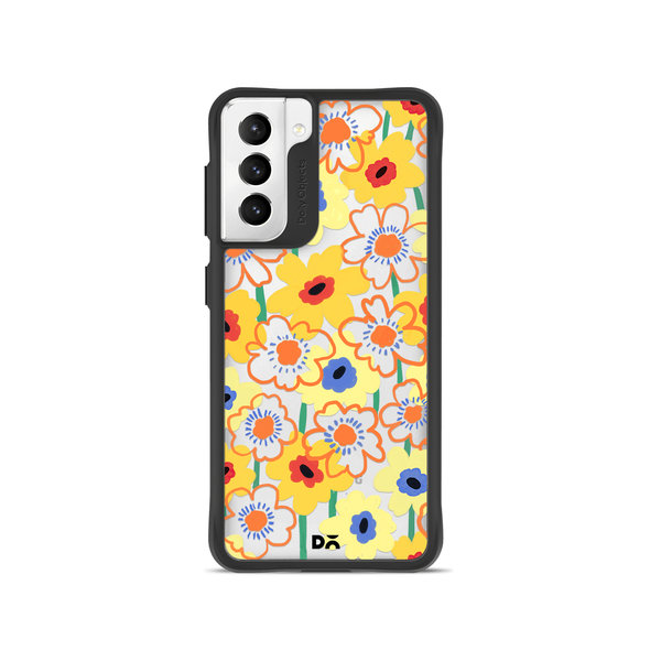 

DailyObjects Sunflower Nostalgia Black Hybrid Clear Case Cover For Samsung Galaxy S21 FE