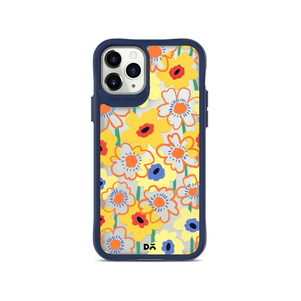 

DailyObjects Sunflower Nostalgia Blue Hybrid Clear Case Cover For iPhone 11 Pro Max