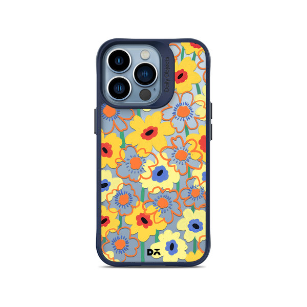 

DailyObjects Sunflower Nostalgia Blue Hybrid Clear Case Cover For iPhone 13 Pro Max