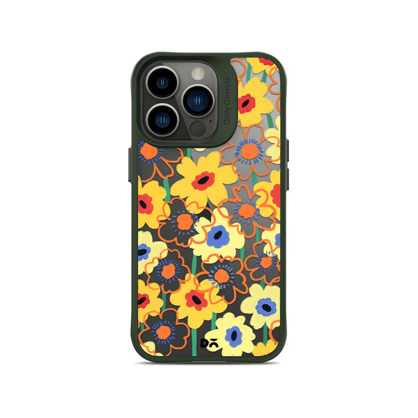 

DailyObjects Sunflower Nostalgia Green Hybrid Clear Case Cover For iPhone 13 Pro Max
