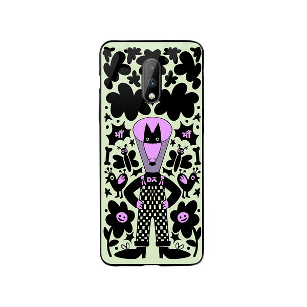 DailyObjects Super Dog Glass Case Cover For OnePlus 7