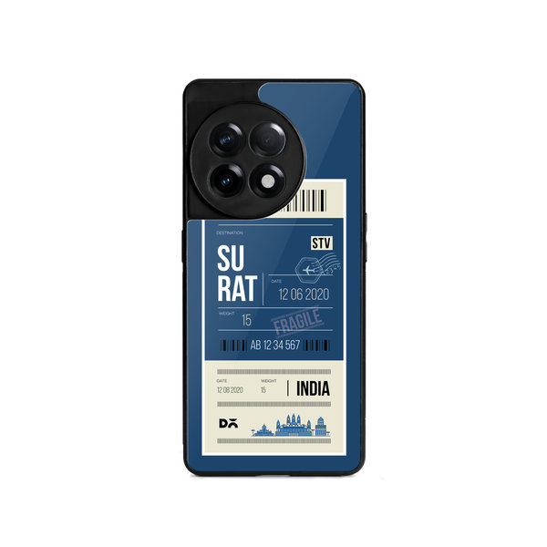 

DailyObjects Surat City Tag Glass Case Cover For OnePlus 11R