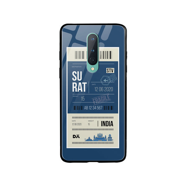 

DailyObjects Surat City Tag Glass Case Cover For OnePlus 8