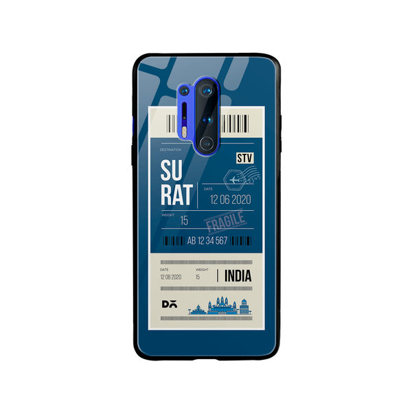 

DailyObjects Surat City Tag Glass Case Cover For OnePlus 8 Pro