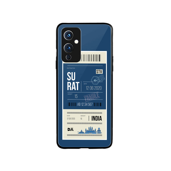 

DailyObjects Surat City Tag Glass Case Cover For OnePlus 9