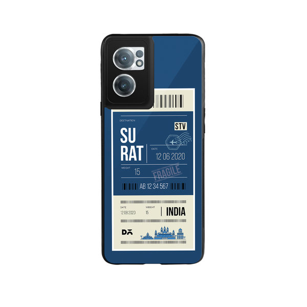

DailyObjects Surat City Tag Glass Case Cover For OnePlus Nord CE 2