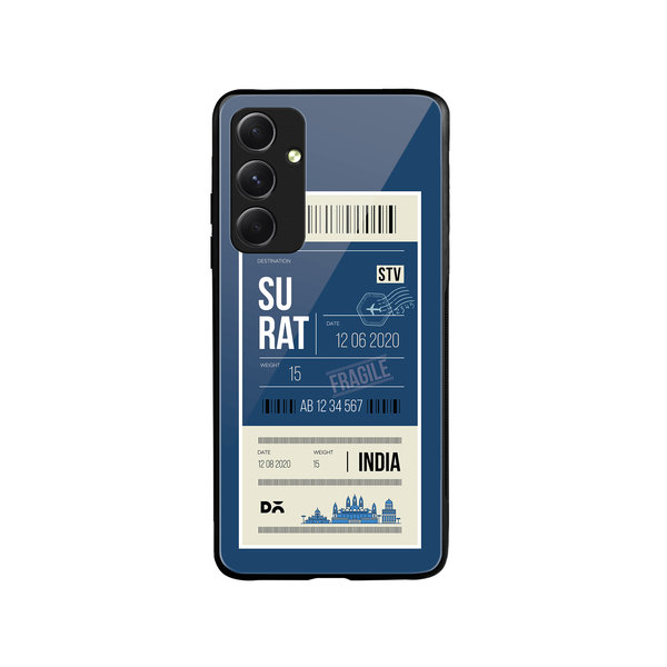 

DailyObjects Surat City Tag Glass Case Cover For Samsung Galaxy A54 5G