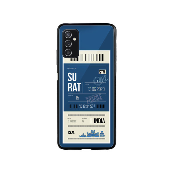 

DailyObjects Surat City Tag Glass Case Cover For Samsung Galaxy M52