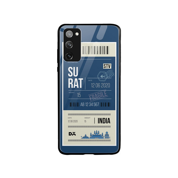 

DailyObjects Surat City Tag Glass Case Cover For Samsung Galaxy S20 FE