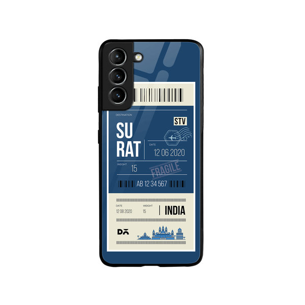 

DailyObjects Surat City Tag Glass Case Cover For Samsung Galaxy S21 Plus