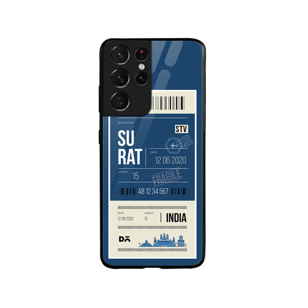 

DailyObjects Surat City Tag Glass Case Cover For Samsung Galaxy S21 Ultra