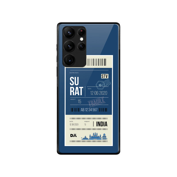 

DailyObjects Surat City Tag Glass Case Cover For Samsung Galaxy S22 Ultra