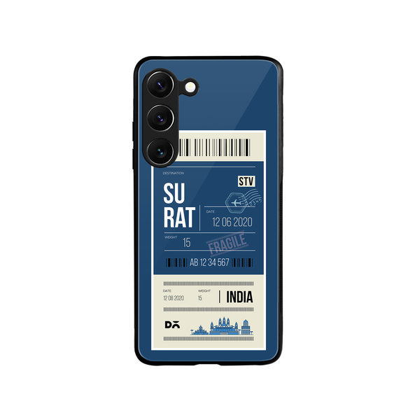 

DailyObjects Surat City Tag Glass Case Cover For Samsung Galaxy S23
