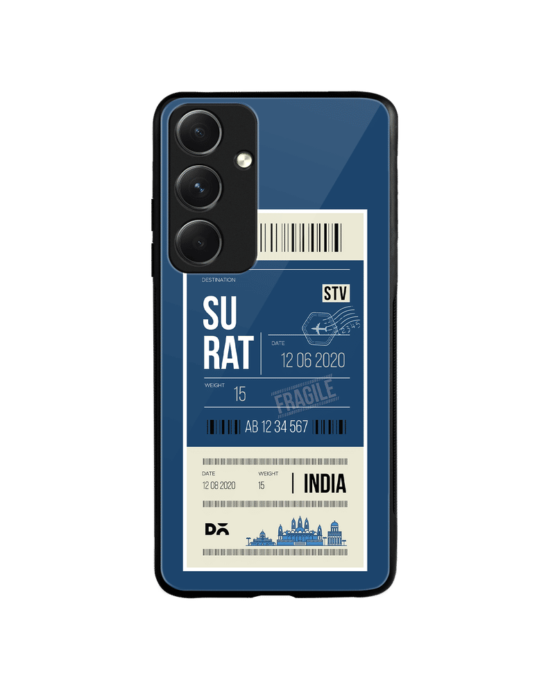 Surat City Tag Glass Case Cover For Samsung Galaxy S24 Plus