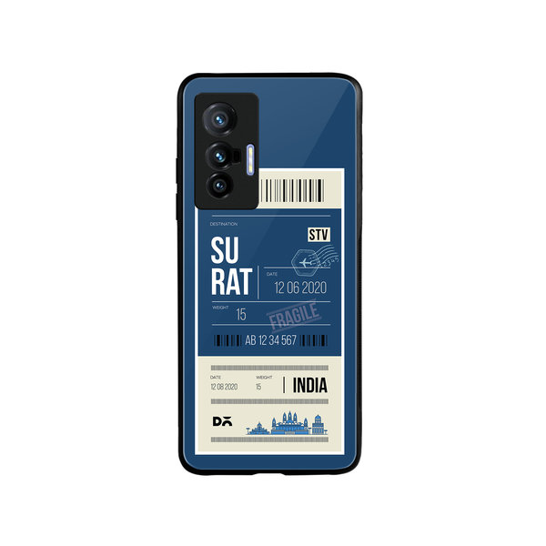 

DailyObjects Surat City Tag Glass Case Cover For Vivo X70
