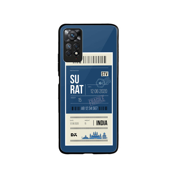 

DailyObjects Surat City Tag Glass Case Cover For Xiaomi Redmi Note 11 Pro