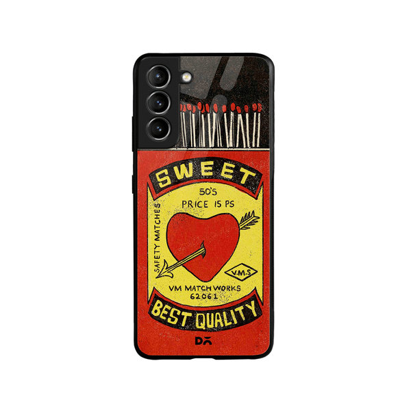 

DailyObjects Sweet Matchbox Glass Case Cover For Samsung Galaxy S21