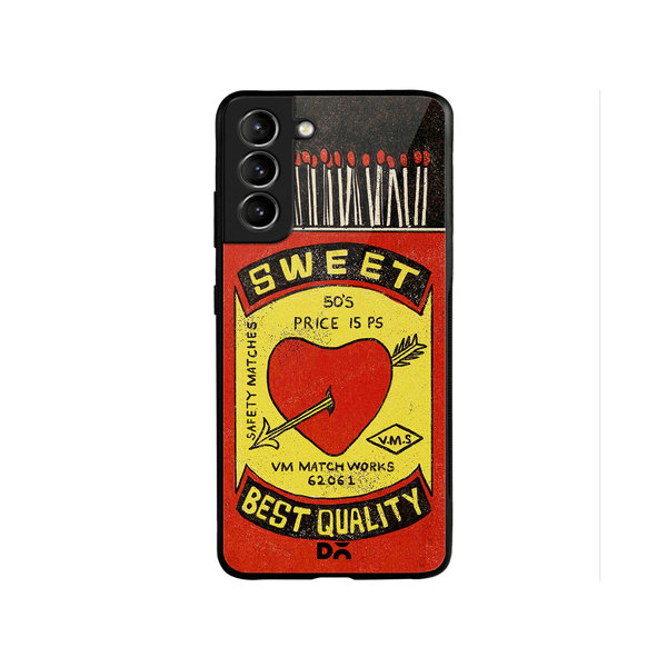 DailyObjects Sweet Matchbox Glass Case Cover For Samsung Galaxy S22