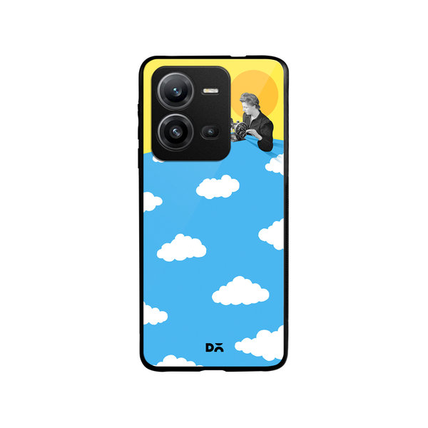 

DailyObjects Tailored Dreams Glass Case Cover For Vivo V25