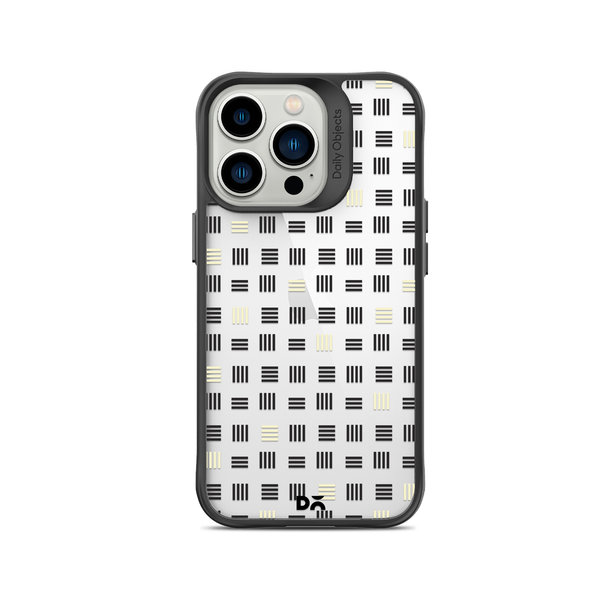

DailyObjects Tally Black Hybrid Clear Case Cover For iPhone 15 Pro