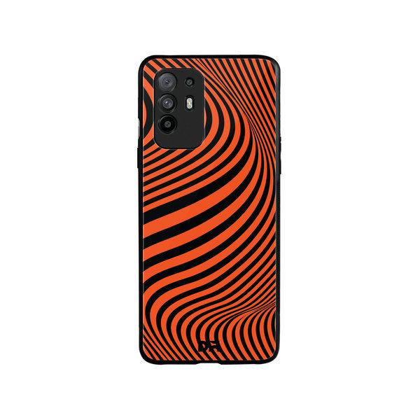 

DailyObjects Tangerine Waves Glass Case Cover For Oppo F19 Pro Plus