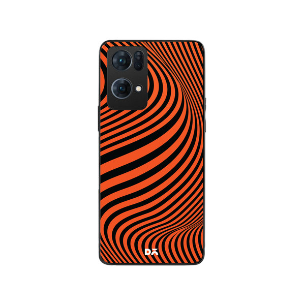 

DailyObjects Tangerine Waves Glass Case Cover For Oppo Reno 7 Pro
