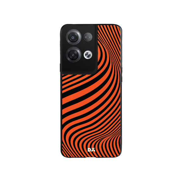 

DailyObjects Tangerine Waves Glass Case Cover For Oppo Reno 8 Pro Plus